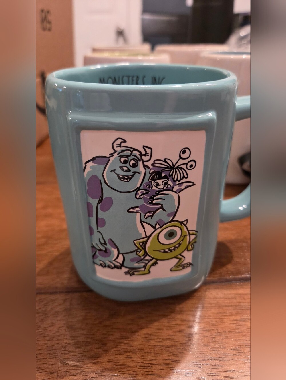 Rae Dunn Pixar Light Blue and Pink Ceramic Mug (Character Collection)